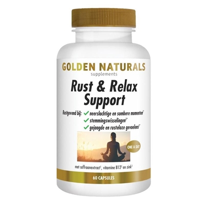 GOLDEN NATURALS RUST  RELAX SUPPORT 60 VEGANISTISCHE CAPS.